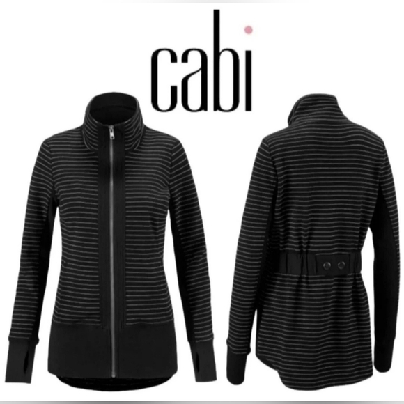CAbi Jackets & Blazers - 🌻CABI Sporty Sprint Jacket Zip Up Curve Back Hem #3378, Size XS